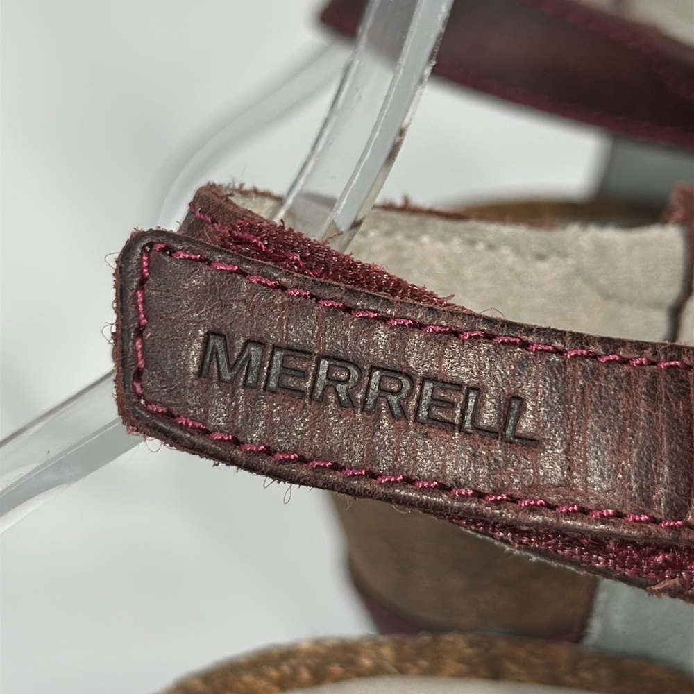 Merrell Revalli Aura Strap Wedge Sandal in Deep Purple Size 8 - Picture 10 of 16